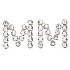 BRILLANTINI ADESIVI 25 PZ. LETTERA "M"
