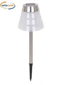 LAMPADA SOLARE CON LED IN ACCIAIO