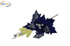 FIORE GAMBO CORTO VELLUTO BLU H. CM. 22