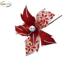 FIORE NATALIZIO GAMBO CORTO ROSSO