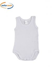 BODY NEONATO A SPALLA LARGA IN COTONE BIANCO TG 9 MESI