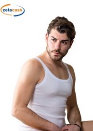 CANOTTA UOMO A SPALLA STRETTA IN TESSUTO A COSTINA TG 8