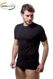 T-SHIRT UOMO IN JERSEY NERO TG 4