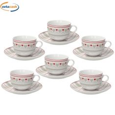 TAZZE THE CON PIATTINO 6 PEZZI TOGNANA