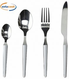 SERVIZIO 24 POSATE ZEN ACCIAIO MANICO BEIGE