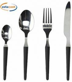 SERVIZIO 24 POSATE ZEN ACCIAIO MANICO NERO