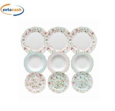 SERVIZIO 18 PIATTI CAPPETTATA PENELOPE PORCELLANA FIORELLINI