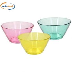 COPPETTA IN VETRO MULTICOLOR 3 PEZZI 345 CC