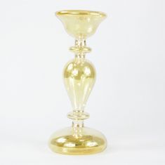 ALZATA PORTACANDELA ORO PERLATO CON LED