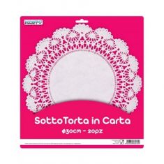 SOTTOTORTA IN CARTA 20 PZ. BIANCHI SMERLATI