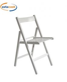 SEDIA PIEGHEVOLE HAPPY HOUR IN LEGNO BIANCA