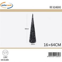ALBERO A CONO NERO 60 CM