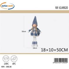 BAMBOLA VESTITO SCOZZESE H 50 CM