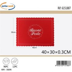 SOTTOPIATTO BUONE FESTE ROSSO