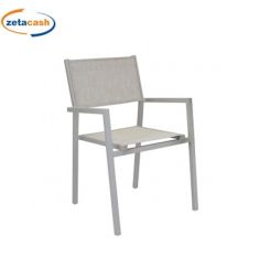 POLTRONA AVANA IMPILABILE ALLUMINIO TEXILENE TORTORA