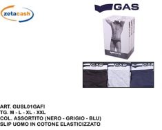 SLIP UOMO GAS COTONE ELASTICO ESTERNO TG M COL ASS