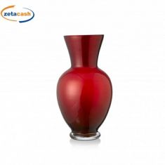 VASO ADONE ROSSO METALLIZZATO GLITTER H 37 CM