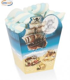 CONF 6 VASSOI MEDI PARTY PIRATI H 13X8 CM