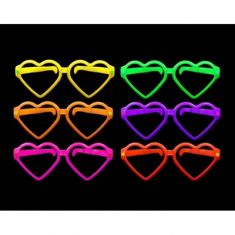 OCCHIALI GRANDI DA PARTY CON FORMA CUORE COLORI ASSORTITI