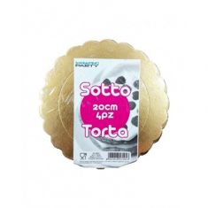 SOTTOTORTA 4 PEZZI ORO DIAMETRO 20 CM