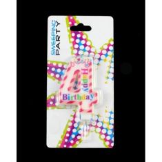 CANDELA NUMERO 4 CON RIGO ROSSO