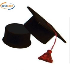 CAPPELLO LAUREA NERO H 4 L 9 CM