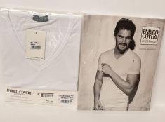 MAGLIA MEZZA MANICA BIANCO SCOLLO "V" TG 3/S ENRICO COVERI