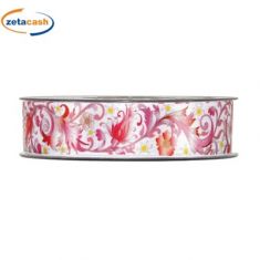 NASTRO IN TESSUTO STILE FIORENTINO FUCSIA 22 MM X 15 MT