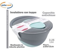 INSALATIERA CON TAPPO E COPERCHIO ANTISCHIZZO 2.25LT