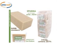 SPUGNA LAVAGGIO AUTO E MOTO MAXI 16X10CM ASSORBENTE