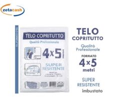 TELO COPRITUTTO IN PLASTICA 4 X 5 METRI SUPER RESISTENTE