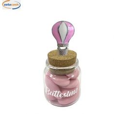 BARATTOLO BATTESIMO BIMBA SCRITTA TAPPO APPLICAZIONE SPILLA