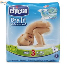 PANNOLINI CHICCO DRY FIT MIDI 3 21 PEZZI