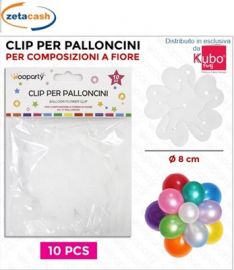 CLIP PER PALLONCINI PER REALIZZARE COMPOSIZIONI FIORI 10 PZ