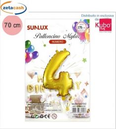 PALLONCINO METALIZZATO ORO NUMERO 4 70 CM