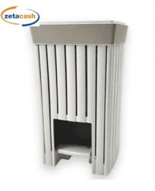 PATTUMIERA IN PLASTICA BIANCA CON PEDALE 6 LITRI DOGA