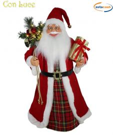 BABBO NATALE A PUNTALE CON LUCI