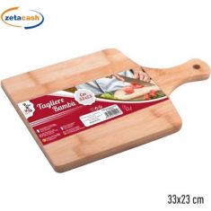 TAGLIERE IN BAMBU CON MANICO 33 X 23 CM