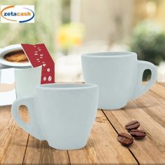 TAZZA DA CAFFE MODELLO NAPOLI BIANCA ALTA 6 PEZZI