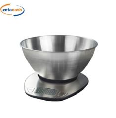 BILANCIA DA CUCINA DIGITALE 5 KG CON RECIPIENTE IN ACCIAIO