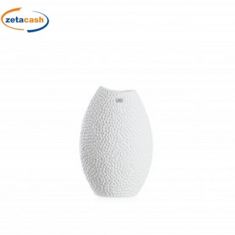 VASO IN CERAMICA TECLA BIANCO H.34 DIMETRO 22 CM.