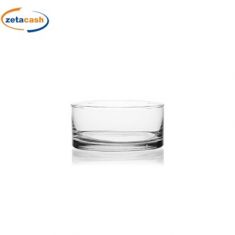 VASO CILINDRO IN VETRO TRASPARENTE DIAM 15 X H 8 CM