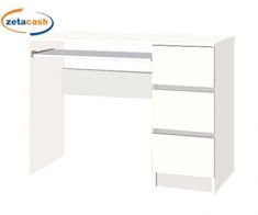 SCRIVANIA PORTA PC MELAMINICO BIANCO CALDO H75XL120X50 CM