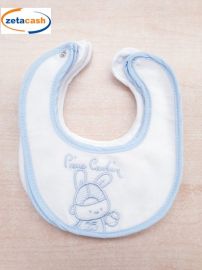 BAVETTA CON RICAMO BIMBO E SCRITTA CM 14X16