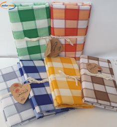 TOVAGLIA ANTIMACCHIA SCACCHI NO STIRO X 6