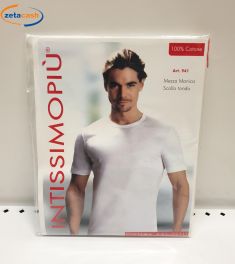 CANOTTA UOMO MEZZA MANICA JERSEY BIANCO