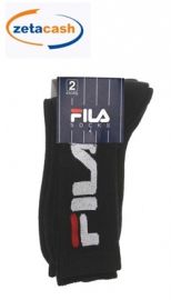 CALZA LUNGA TENNIS FILA NERO 2 PAIA TG 39 42