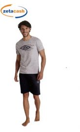 COMPLETO UOMO UMBRO MEZZA MANICA E PANTALONCINO IN COTONE