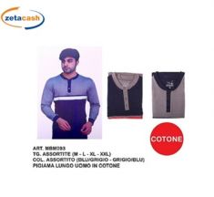 PIGIAMA UOMO COTONE MANICA LUNGA MASTROBIANCO BLU TG M-XXL