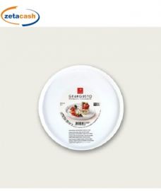 VASSOIO TONDO BORDATO GRANGUSTO D 21 CM BIANCO